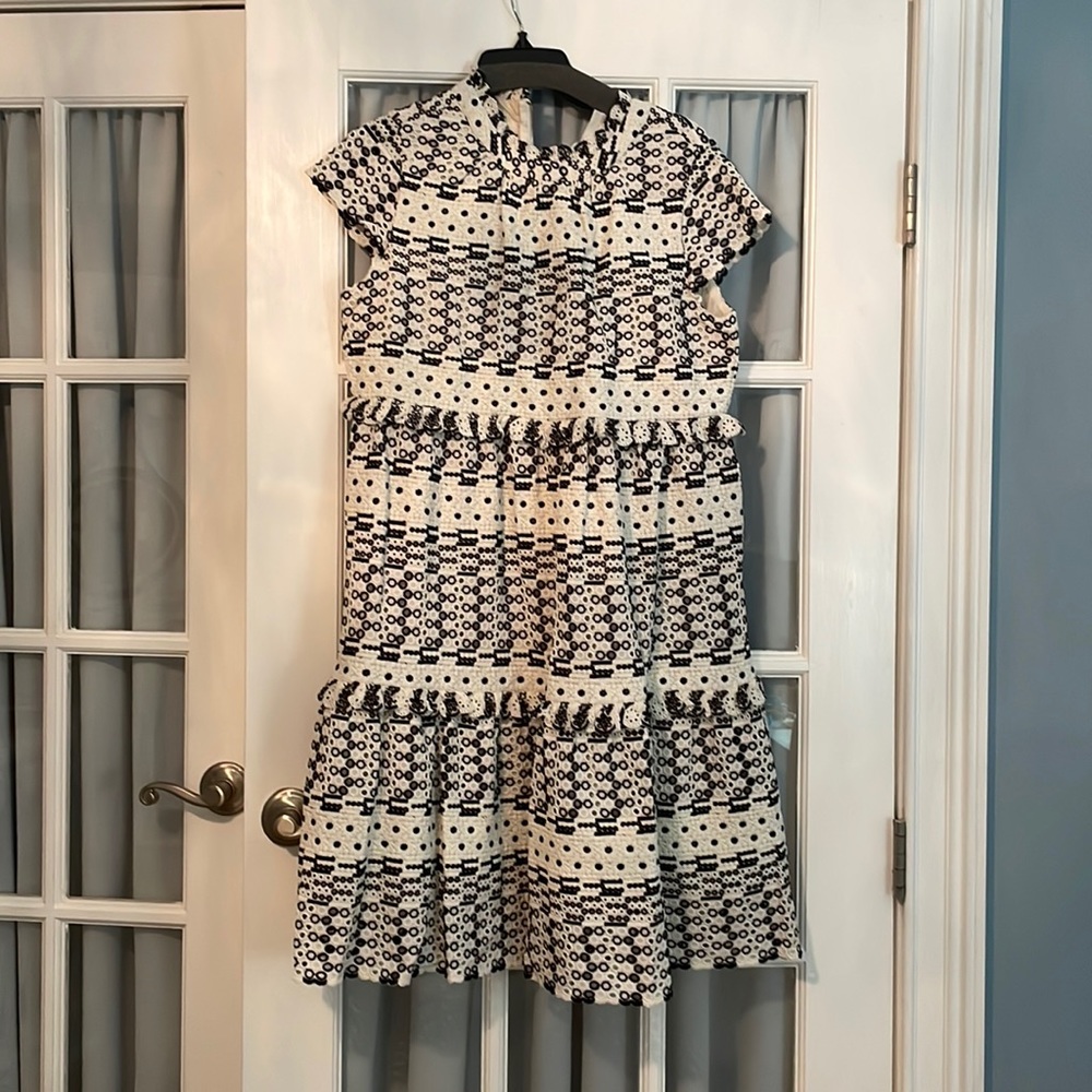Pea in The Pod Black and White Eyelet Maternity Dress - Size Small